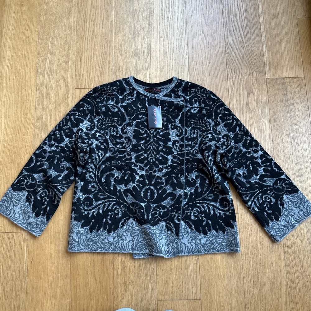 Elegant Black and Gray Sweater